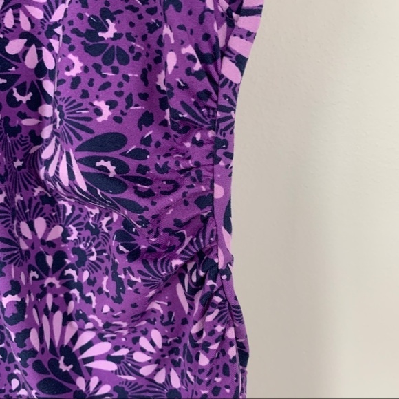 Athleta Purple V-Neck Short Sleeve Dress Size XSP - Picture 3 of 9